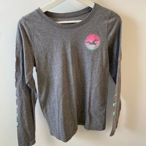 Grey and pink tight long sleeve sweater from Hollister (Never worn)